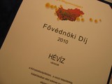 A Virágos Magyarországért Mozgalom 2010. évi, Balatonfüreden tartott díjkiosztó ünnepségén fővé...